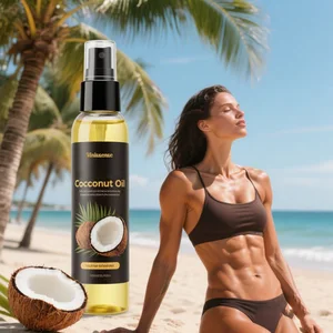 Factory Wholesale Large Capacity 300ml Organic Tanning Coconut Oil Sun Drying Oil Plant Specialized Lotion
