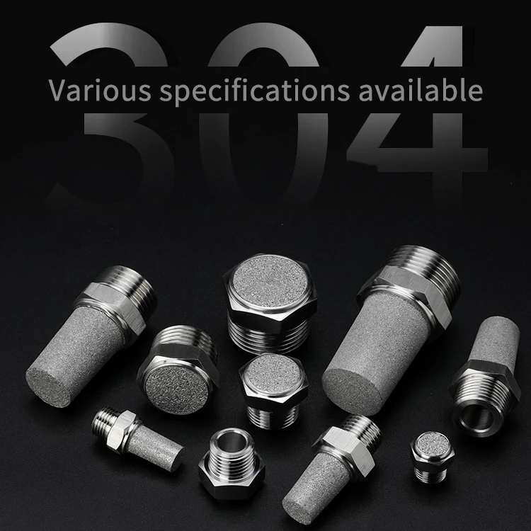 Pneumatic Component Stainless Steel External Screw Exhaust Connector