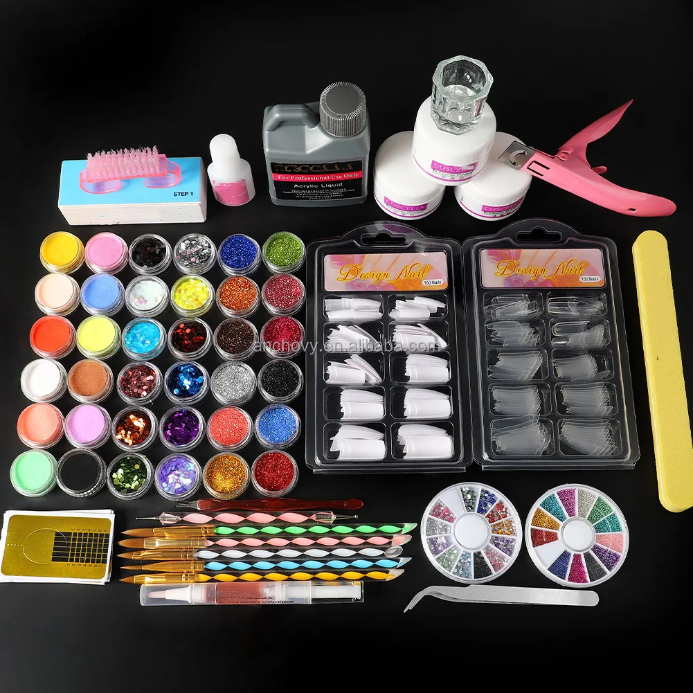 Nk01a Nail Art Accessories Set Nail Drill Led Lamp Acrylic Gel Nail ...