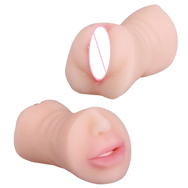 3D Realistic Textured Adult Sex Toys for Men TPE Male Masturbators with Tight Anus Mouth Vagina 3 in 1 Pocket Pussy