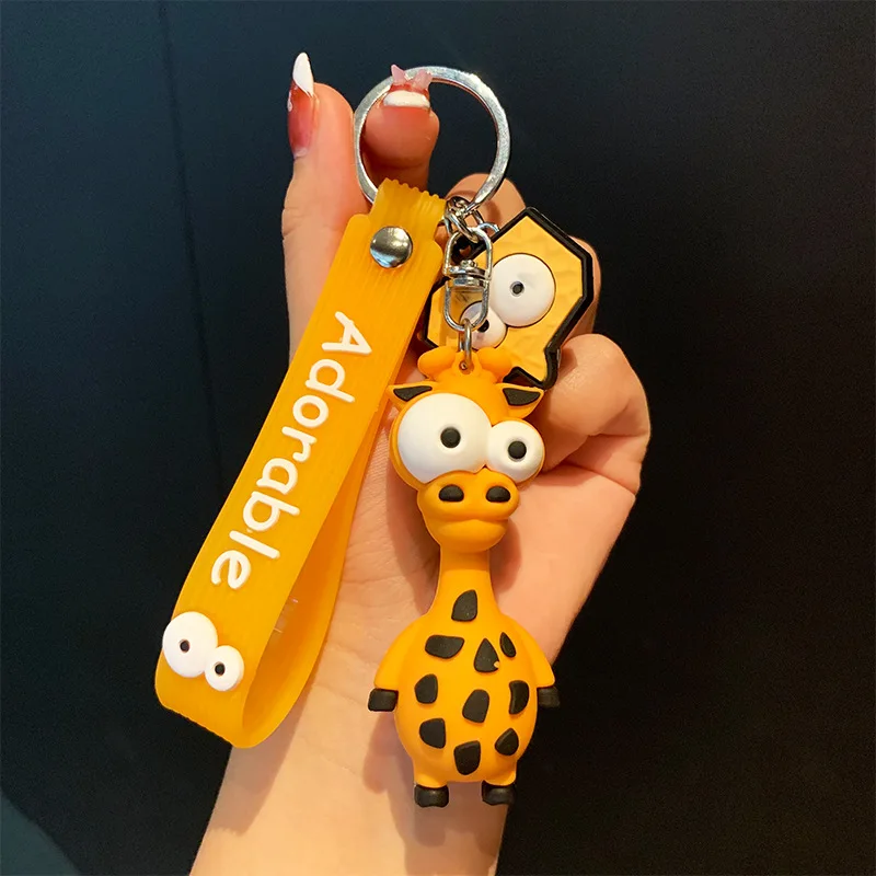 Portachiavi Giraffa Oro | Ciondolo Simpatico A Forma Di Giraffa | Regalo Pasqua Per Bambini E Amanti Animali