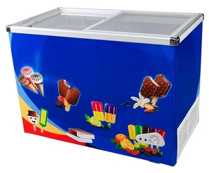 288L SD-288Q Wholesale Top Load Sliding Glass Door SELLER Free Parts Thermostat Direct Cooling Chest Freezer