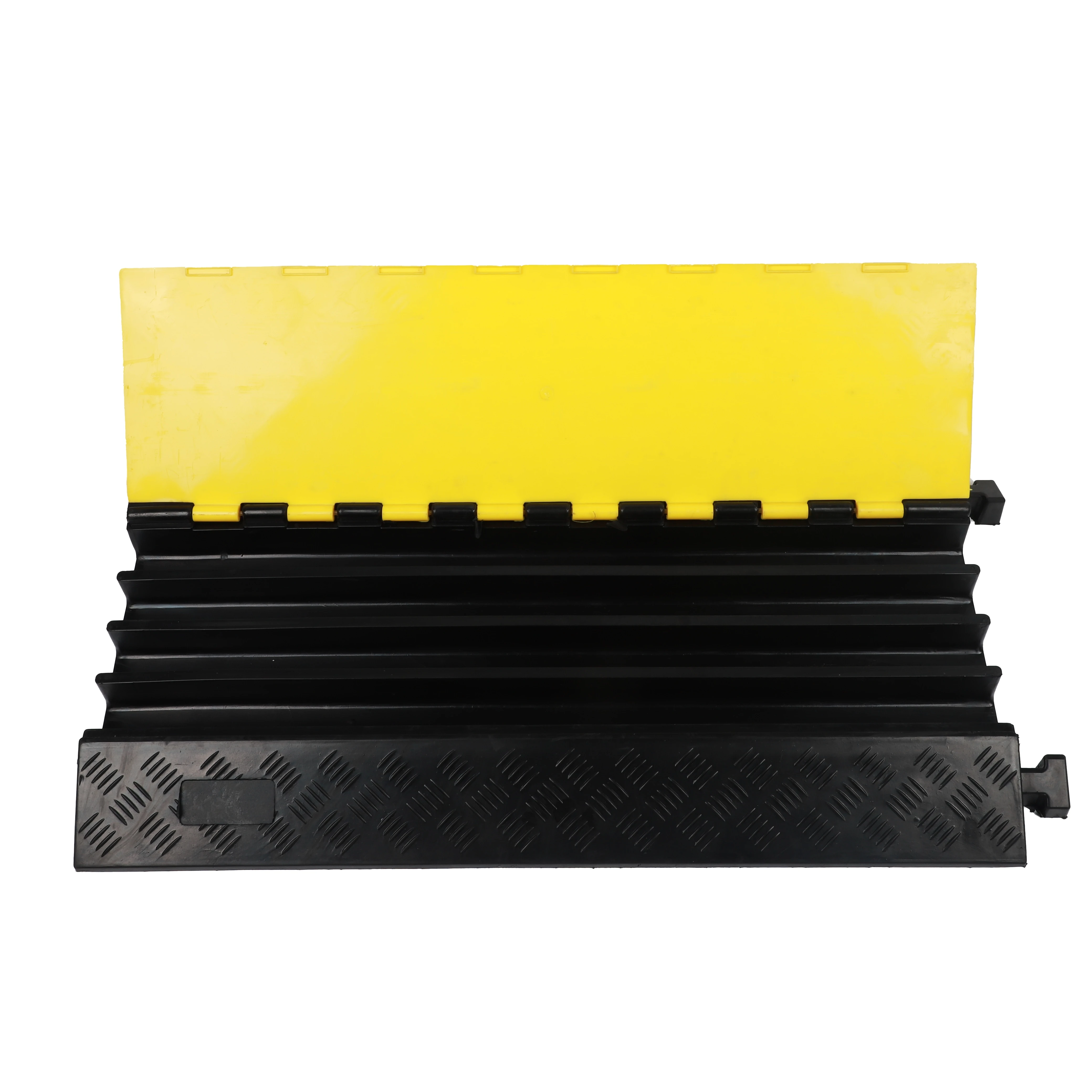 China Manufactured Heavy Duty Mini Rubber Speed Hump Safety Wire Hose Cable Protector with PVC Cover manufacture