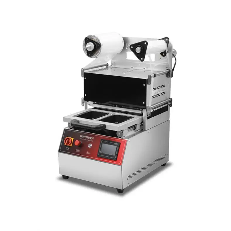 TEBAK Pneumatic Desktop Direct Electric Vacuum Packaging Machine New Condition Certified Bowls Trays Boxes Seal for Bag Use