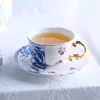 Rose Blue White 2 Cups & 2 Saucers Gift Box