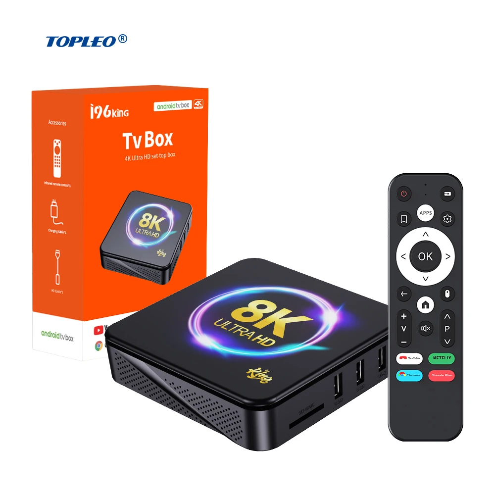 Topleo I96 King Android Tv Box 2.4g 5g Wifi 4k Streaming Frete Gratis Hd18 Black Tv Box Android