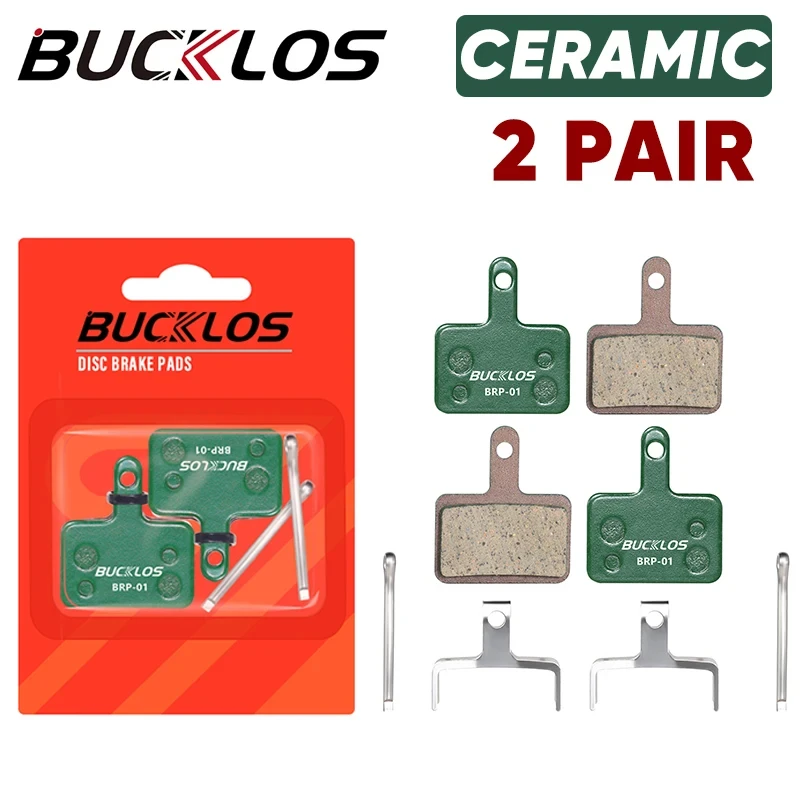 4 Paia Di Pastiglie Freno A Disco Semimetalliche BUCKLOS BRP-02 - Compatibili Con Shimano M06, M07Ti, ZOOM