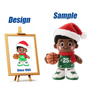Shengye Professional Manufacturer Custom Design Your Own Brand Soft Toy Christmas Basketball Boy Custom Stuffed Plush Figure Toy