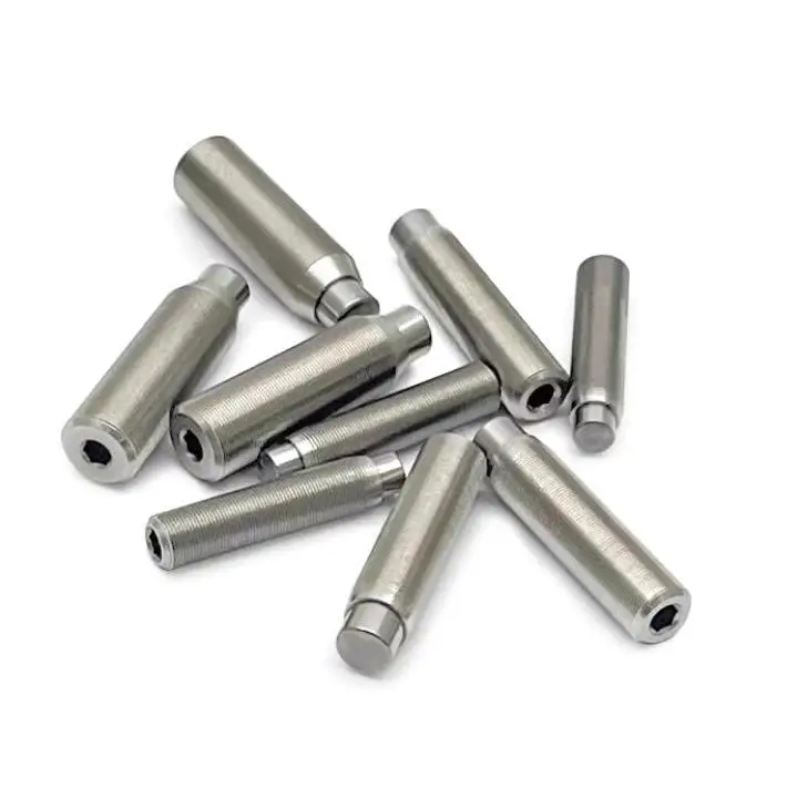 Stainless Steel Hex Adjusters Precision M4x0.25 M6x0.25 M8x0.25 Fine Tooth Pitch M Thread Metric Screw Rod Adjustment Lead Screw