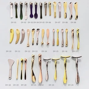 Stock Glass Cream Spoon Spatula Eye Face Lifting Massage Stick for Facial Beauty Essence Introduction