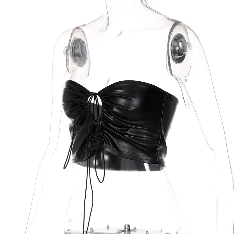 Strapless Sleeveless Cut Out Bandage Top
