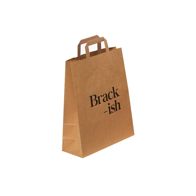 Quick Shipping Recyclable Durable Biodegradable Shopping Paper Packing Bags White Lined Kraft Pape Bag With Twisted Handle