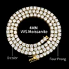 Moissanite Oro 4mm D VVS