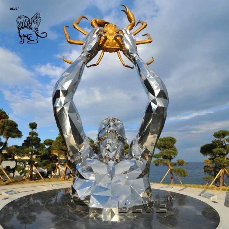 BLVE Stainless Steel Sculpture - Modern Art for Outdoor