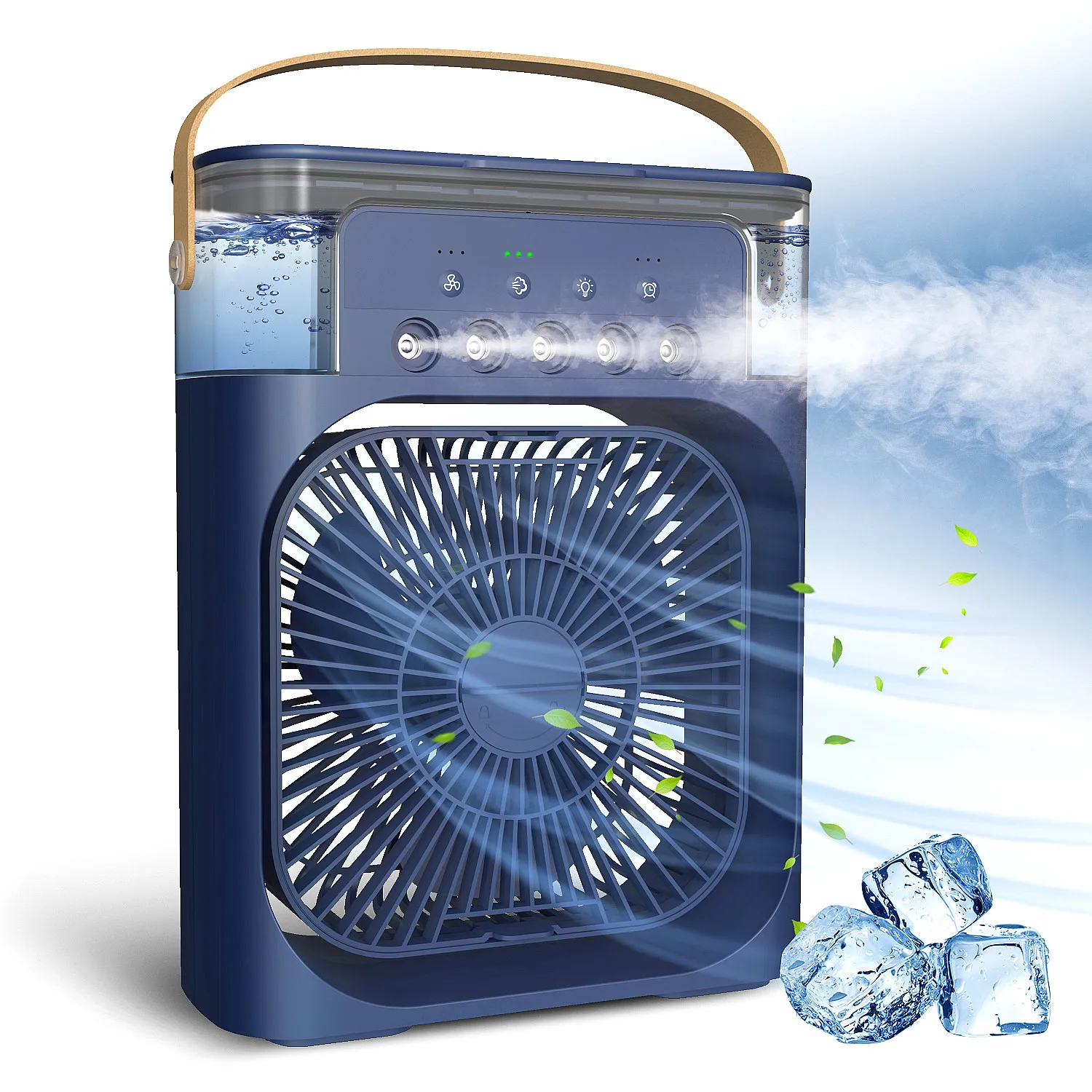 Drop Shipping 2021 Newly Small Desktop Battery 3-speed Air Conditioners Cooling Fan_voghion.com