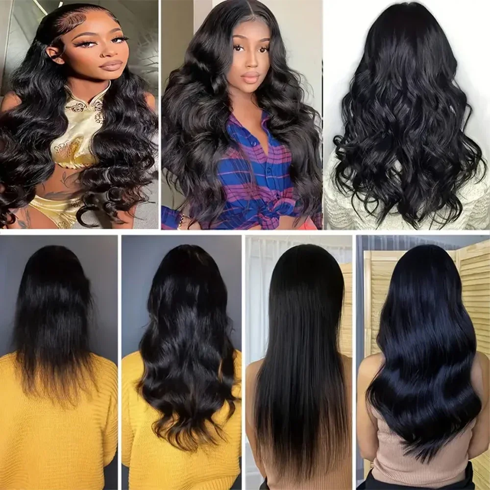 Tape In Echthaar Extensions Body Wave Naturschwarz 50g 20stk_voghion.com