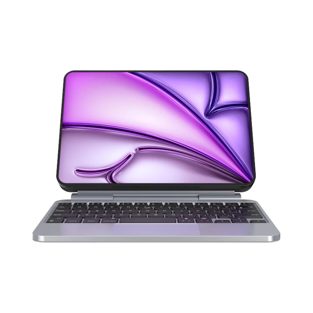 Laudtec New Wireless Keyboard Foldable Cover 7 Color Backlit PU Leather Magnetic Case for For iPad 8.3 inch Mini 6/7-Black