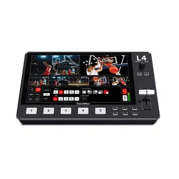 FEELWORLD L4 10.1"Touch Screen USB3.0 Fast Streaming Multi-camera Sdi Video Mixer 4 Channels detail image