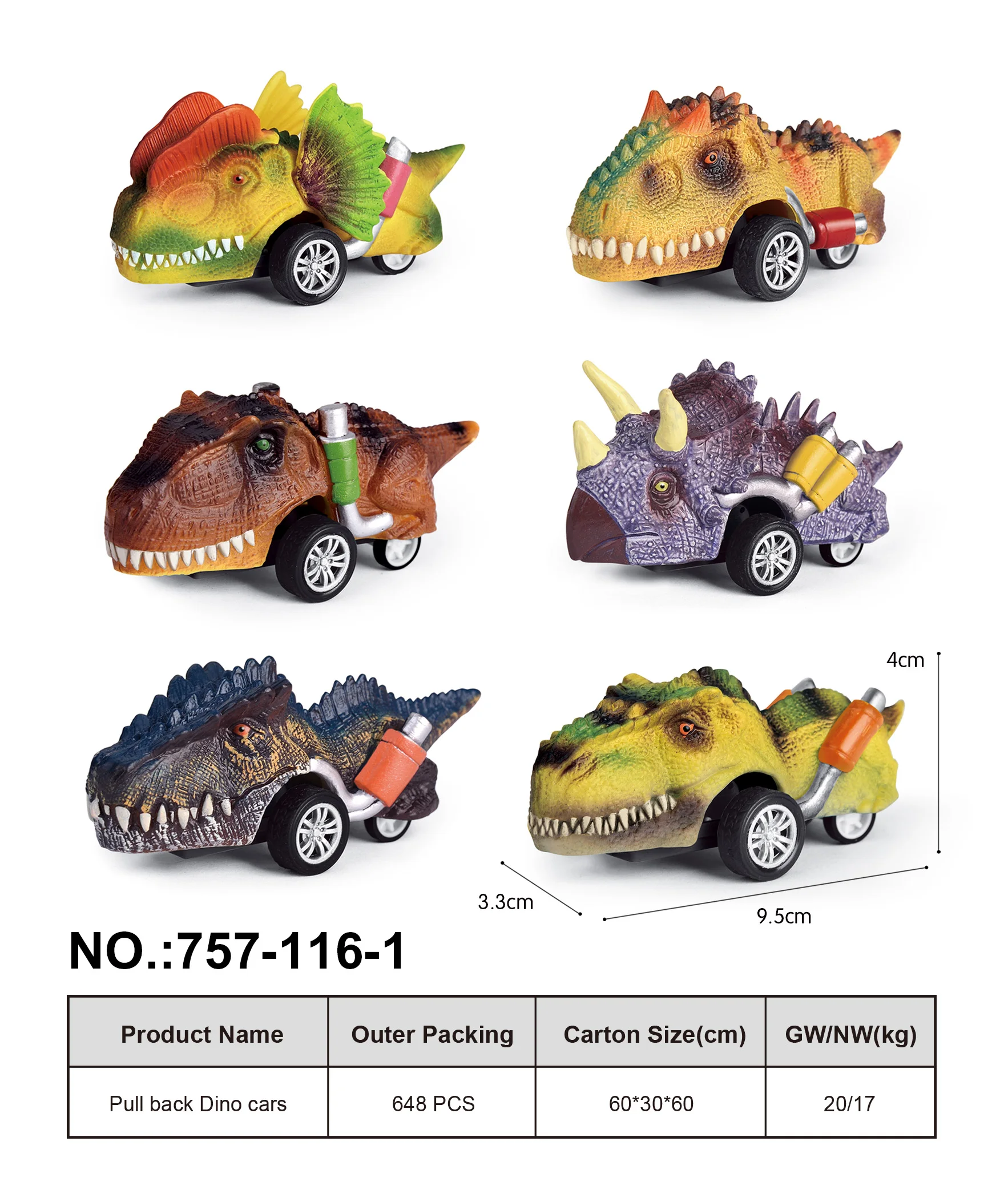 Dinosaur Toy Pull Back Car Toys,6 Pack Dino Toys,Dinosaur Games With T