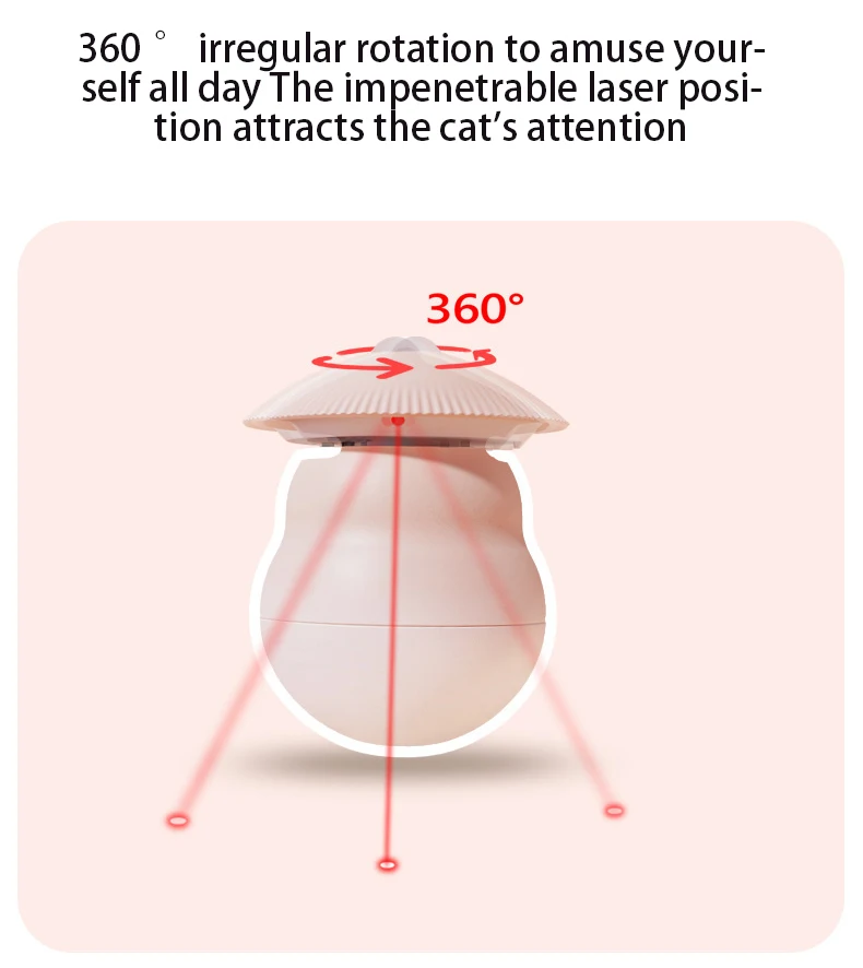 New Design Rechargeable Interactive Cat Laser Toy with Real Random Trajectory and Motion Activated Tunnel Pet Products factory