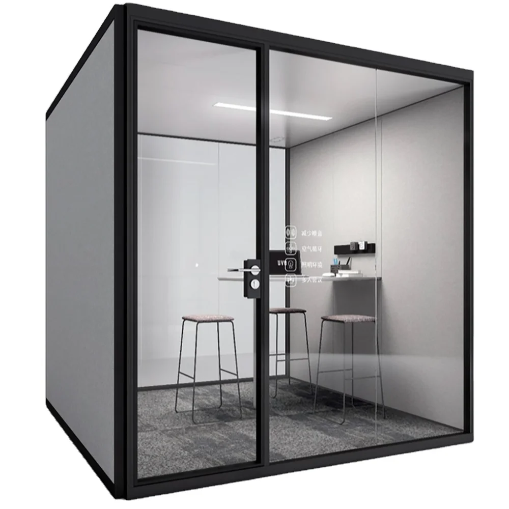Prefab Indoor Customized  Mobile Modular Broadcasting Acoustic Customized Soundproof Office Phone Booth