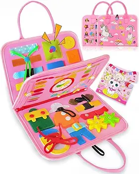 Sensory  Busy Board Montessori Toys for Toddlers 1-3 Autism Educational Travel Toys