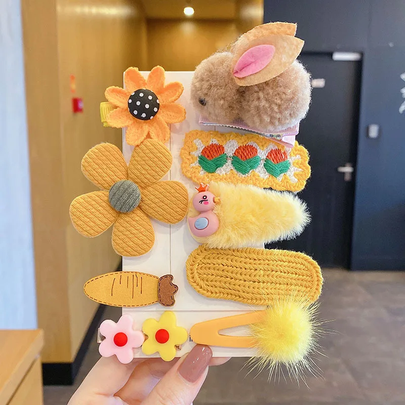 Осенне-зимние милые заколки для волос Лидер продаж корейские детские маленьких принцесс девочек аксессуары