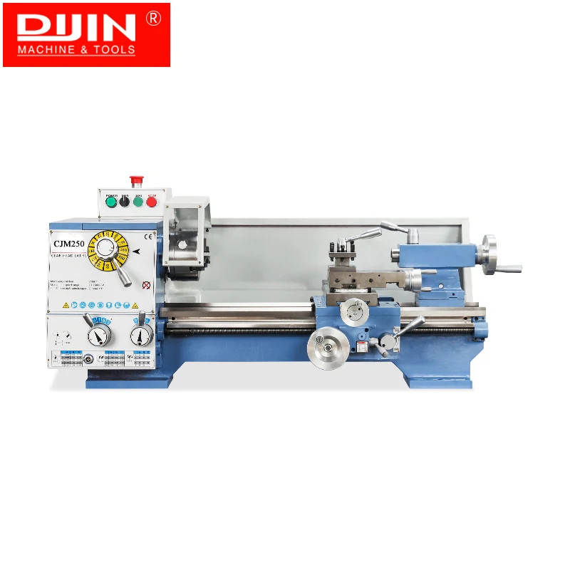 Precision Mini Metal Lathe Cjm250 Manual Bench Lathe Threading Without Change Gear Auto Feed