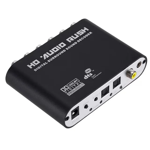 5.1 CH Audio Decoder SPDIF Coaxial to RCA DTS AC3 Optical Digital Amplifier Analog Converte Amplifier HD Audio Rush
