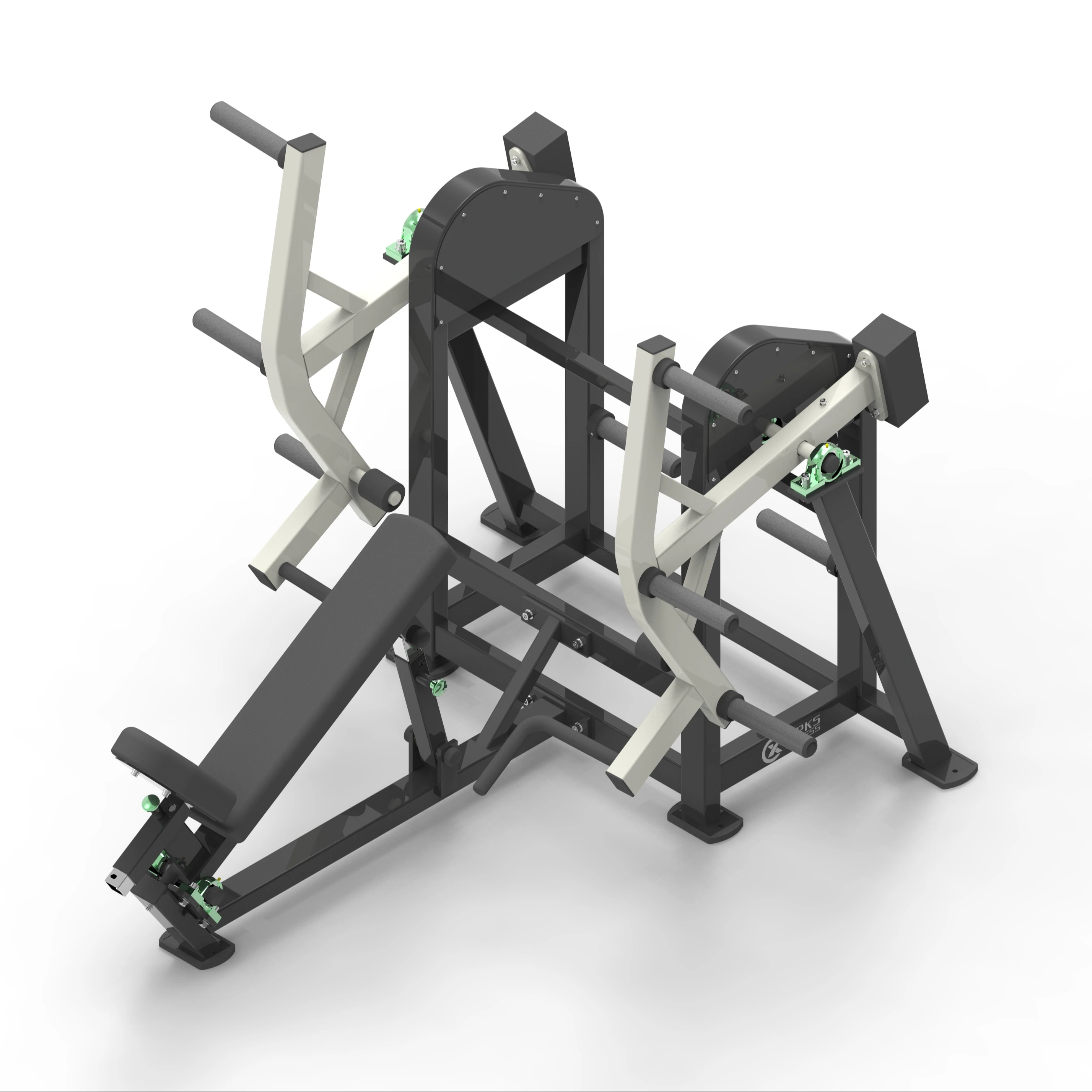 Mpks Steel Plate Loaded PR08/Rowing/Pulldown Combo Machine with Safety Features for Back Fitness &Workout for Gym Equipment