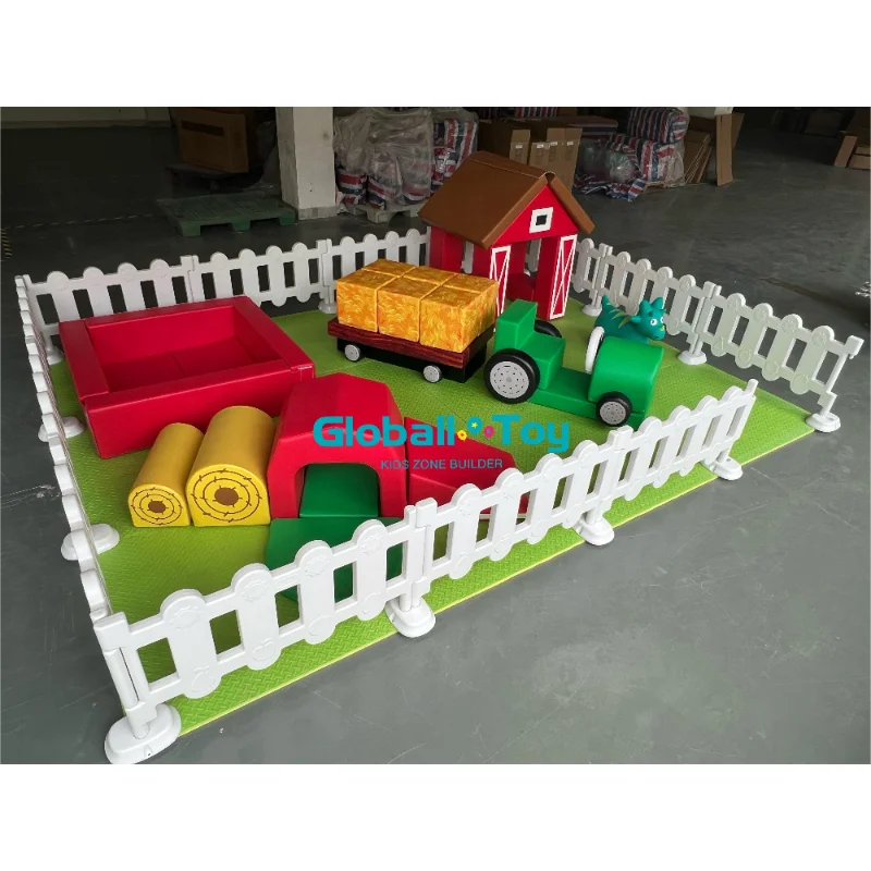 Farm Theme Soft Play Set for Kids' Outdoor Playground Backyard