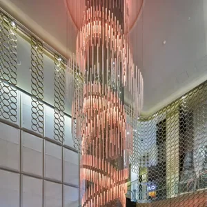 ECOJAS Luxury Glass Chandelier for Hotel Lobby Super Market Wedding Hotel New Design Large Pendent Light