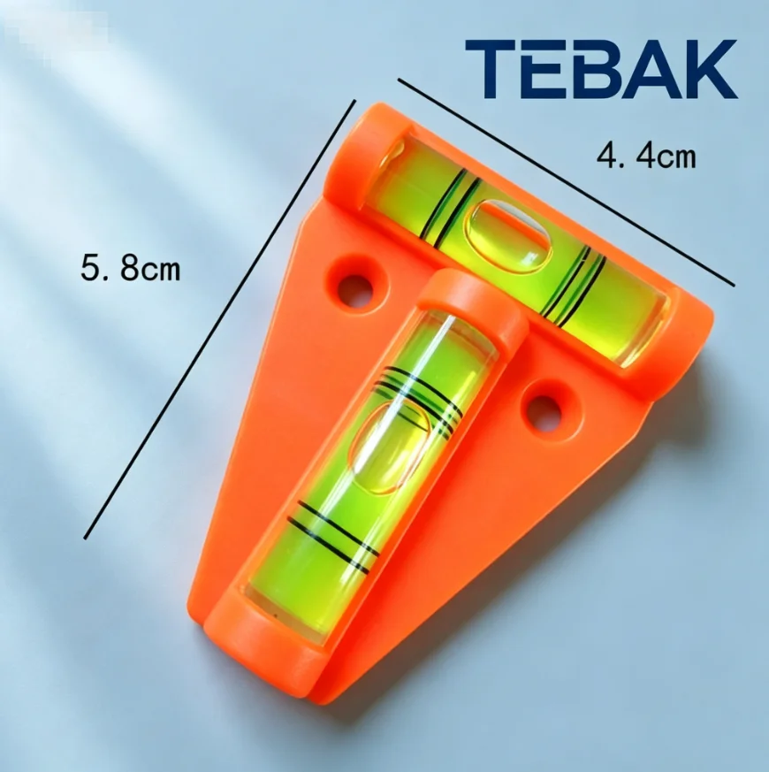 TEBAK Mini T-Type Bullseye Spirit Level Universal Bubble Inclinometer Sensor