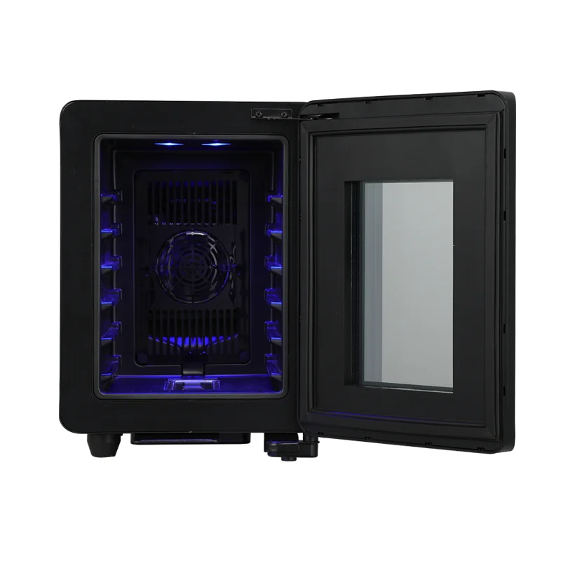 Wholesale Mini Digital Humidifier Hygrometer Thermoelectr Wooden Shelves Electrical Herb Wine Cigar Cooler Humidor