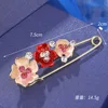 Pink flower brooch