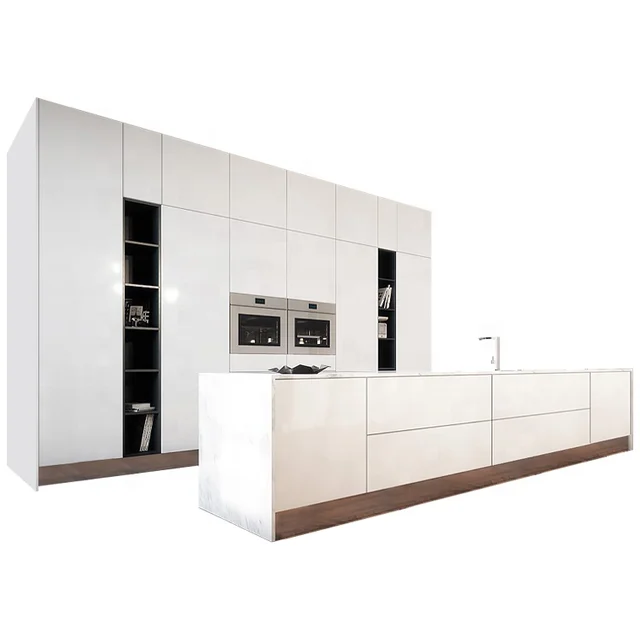 2024 Hot customized recyclable furniture dampproof mildew proof modular laminate kitchen cabinet set