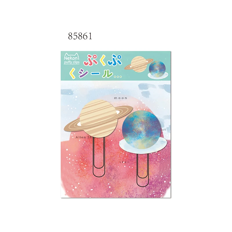 Nekoni ПВХ Закладка 3D планировщик Зажимы для бумаги Канцелярские Товары детей и студентов чтение подарки пользовательские закладки маркер страниц