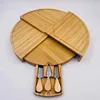 Tabla de queso triangular grande de bambú, 42,5*42,5*6,7 CM