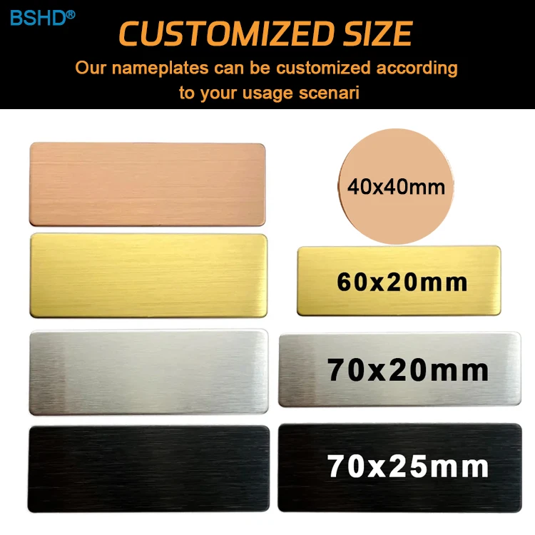 Personalised Custom Logo Magnet Button Laser Stainless Steel Blank Pins Staff Magnetic Name Plate Tag Badges for Waiters Company