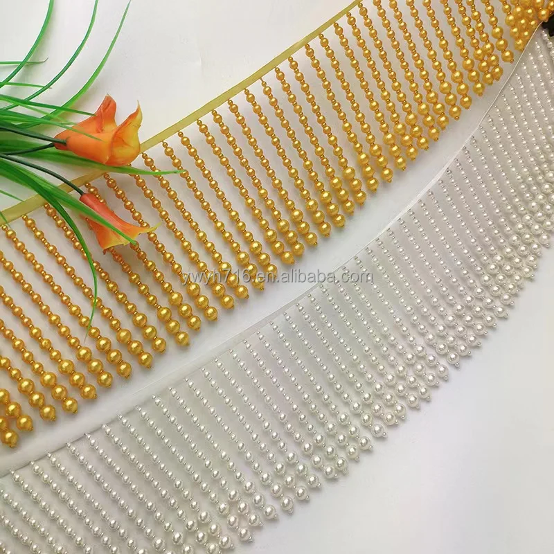 GOLD PEARL RHINESTONE TRIM 