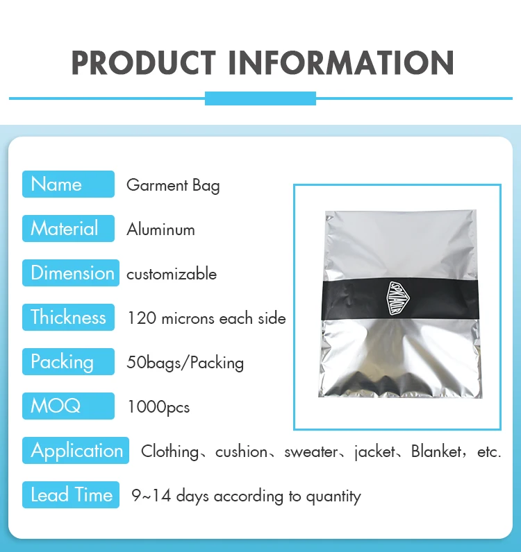 Custom Printed Matte Metallic Shipping Mailer Bags Foil Aluminum Mailing Bags Waterproof Silver