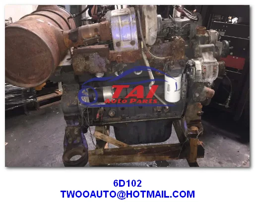 Auto Engine for Mitsubishi Excavator Used Complete Engine 6d24 6d16 ...