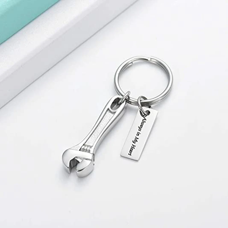 Wrench Urn Necklace for Ashes Keepsake Ash Holder Stainless Steel Cremation Jewelry Pendant for Women Men - Always in my heart