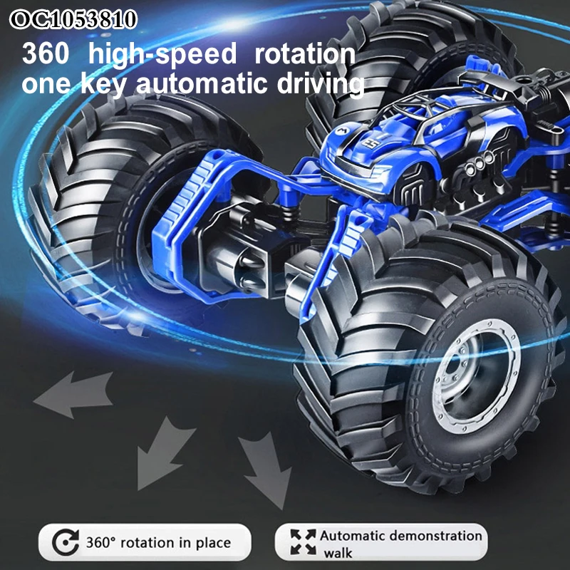 Remote Control Mist Spray Double Sided Rc Tipping Stunt Twister Car Toy Kids