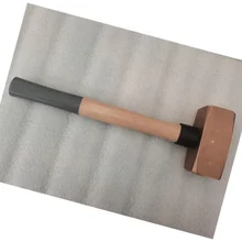 Non Sparking Tools Aluminum Bronze 1kg Sledge Hammer German Type With Hickory Wood Handle