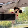 Perro con espejo volador de suéter rojo - Adorno para espejo retrovisor