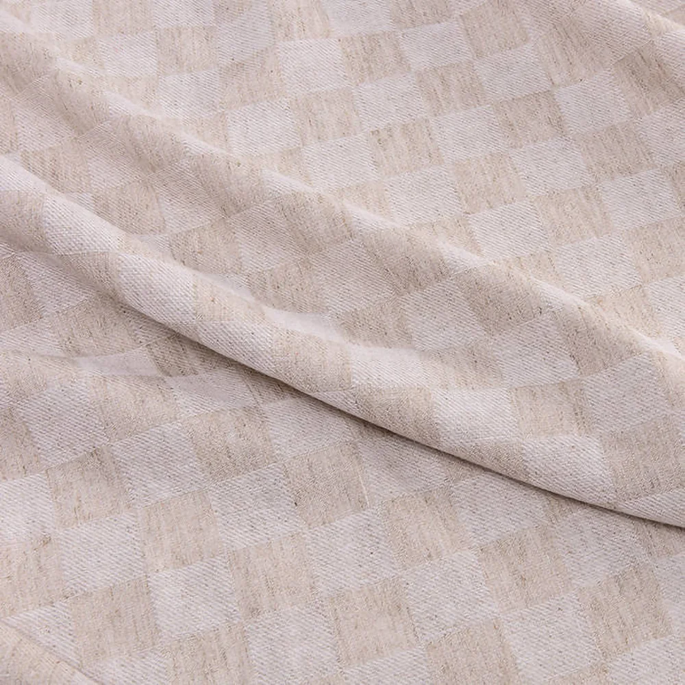 Тканый текстиль, окрашенная пряжа в клетку, 55 лен, 45 вискоза, жаккардовые ткани для одежды