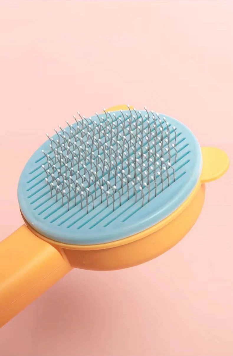 Self Cleaning Cat Dog Pet Hair Remove Grooming Brush Slicker Cat Brush ...