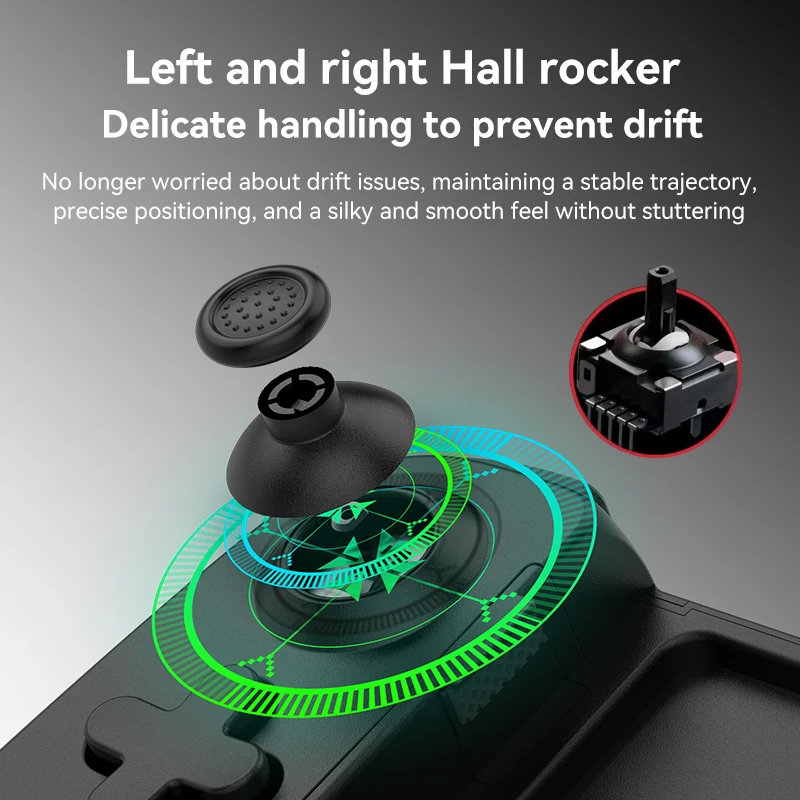 RALAN Newest D6 Mobile Game Controllers Stretchable Wireless Handle Phone Joypad BT Gamepad