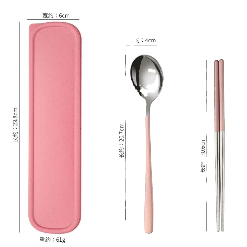 Wholesale Travel Stainless Steel Portable Cutlery Spoon And Fork With